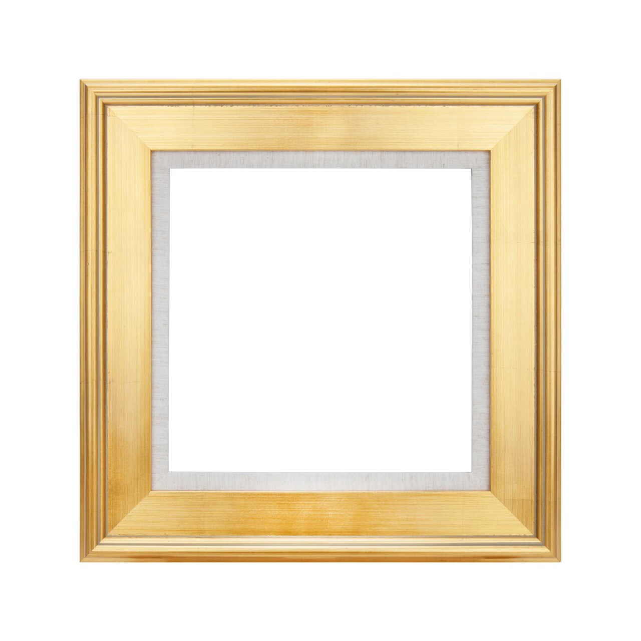 Creative Mark Elegant Plein Aire Gold Frame with Linen Liner, Ornate Open Back Picture Frames, No Glass or Backing, Gessoed Wood, 2.75-inch Wide Moulding